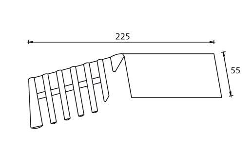 Technische tekening van de Bladvanger PE